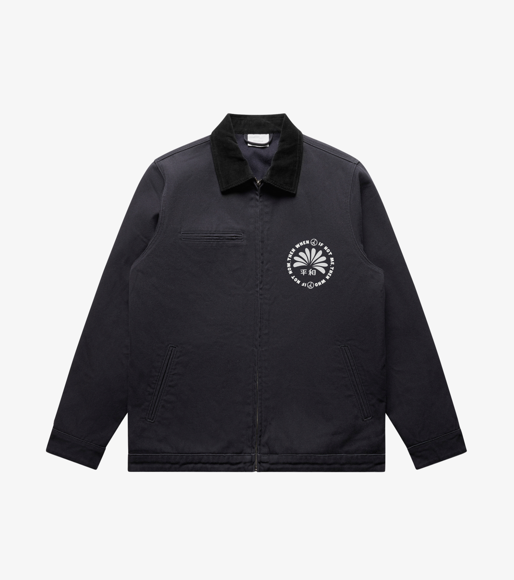 INN Embroidered Canvas Jacket - Ink Blue