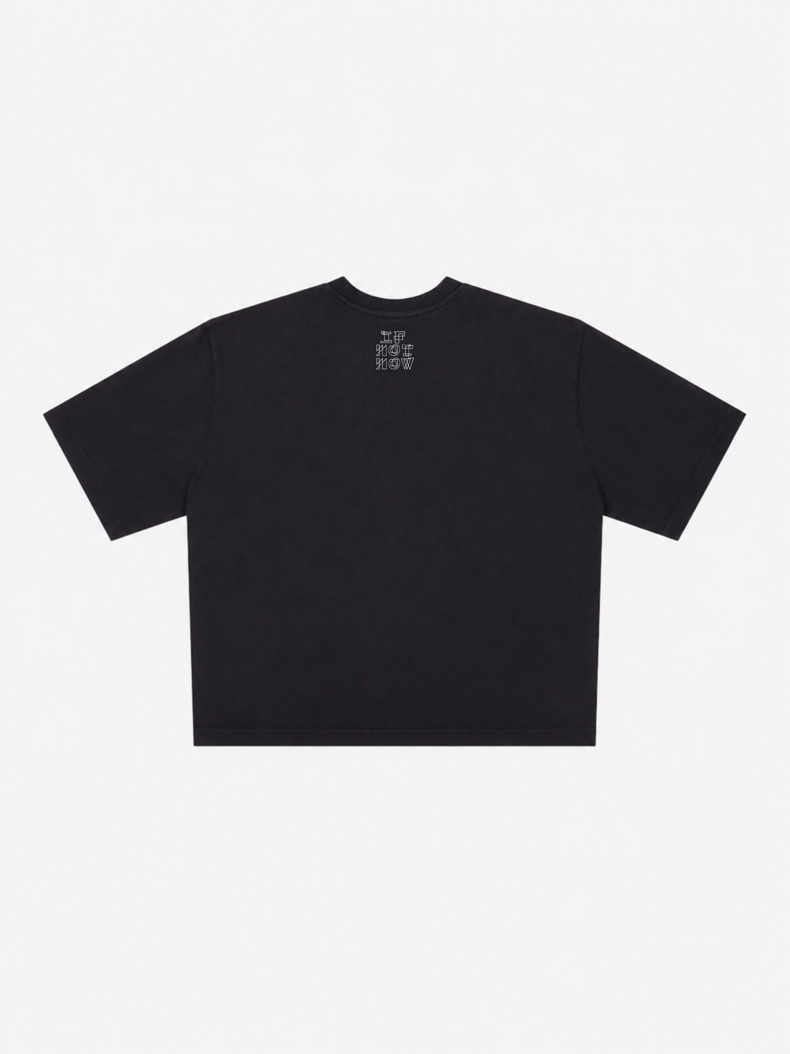 Strange - cropped Boxy T-Shirt / Faded Black
