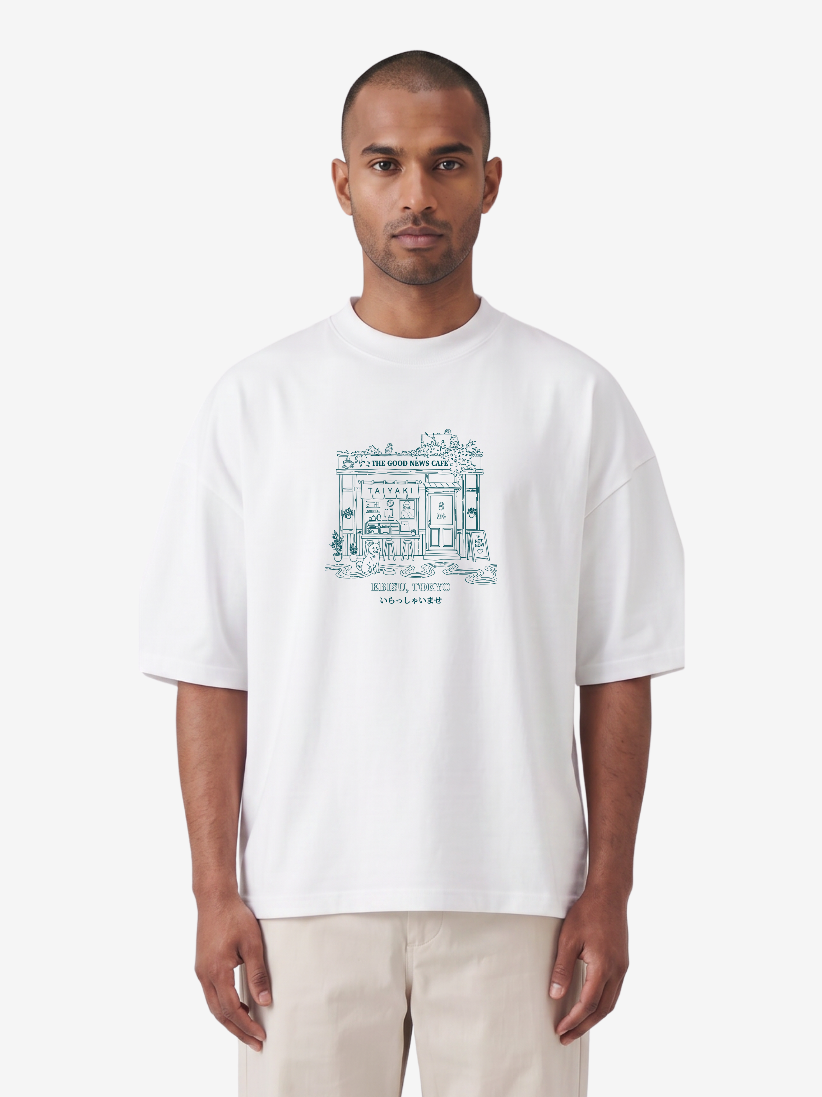 Good News Cafe - cropped Boxy T-Shirt
