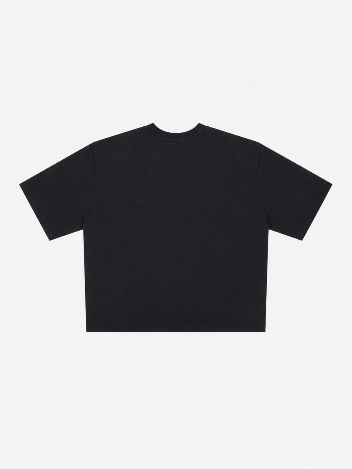 Fight - cropped Boxy T-Shirt / Faded Black
