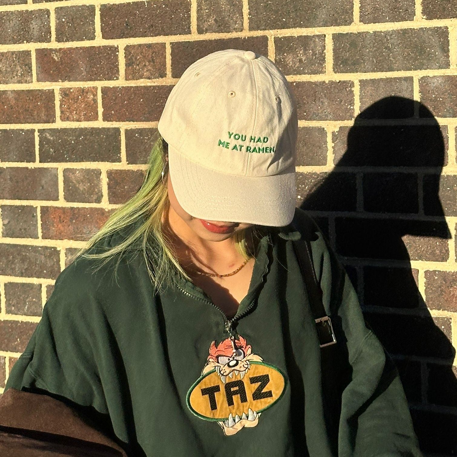 RAMEN ORGANIC NATURAL EMBROIDERY CAP