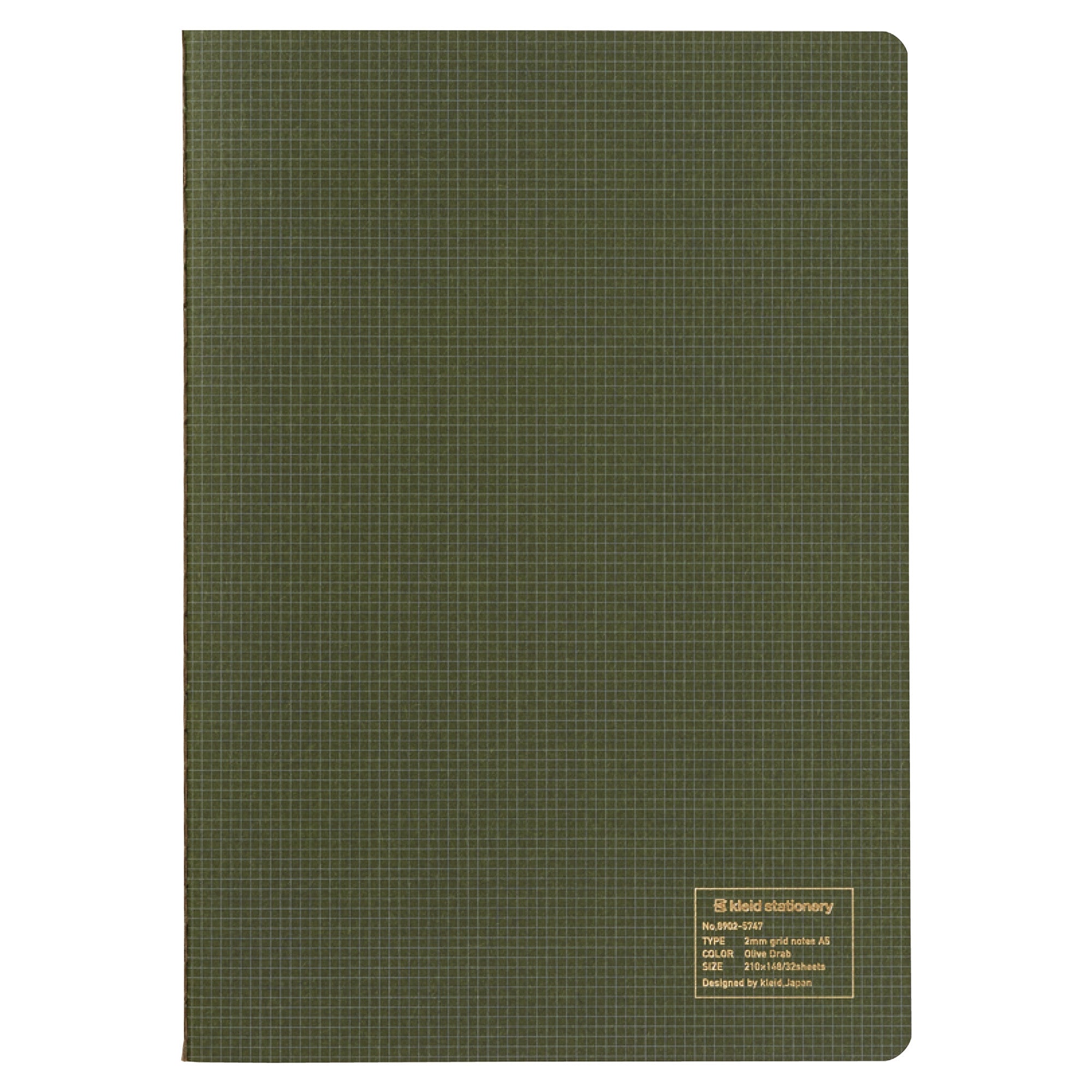 Kleid A5 Grid Notes notebook - Olive
