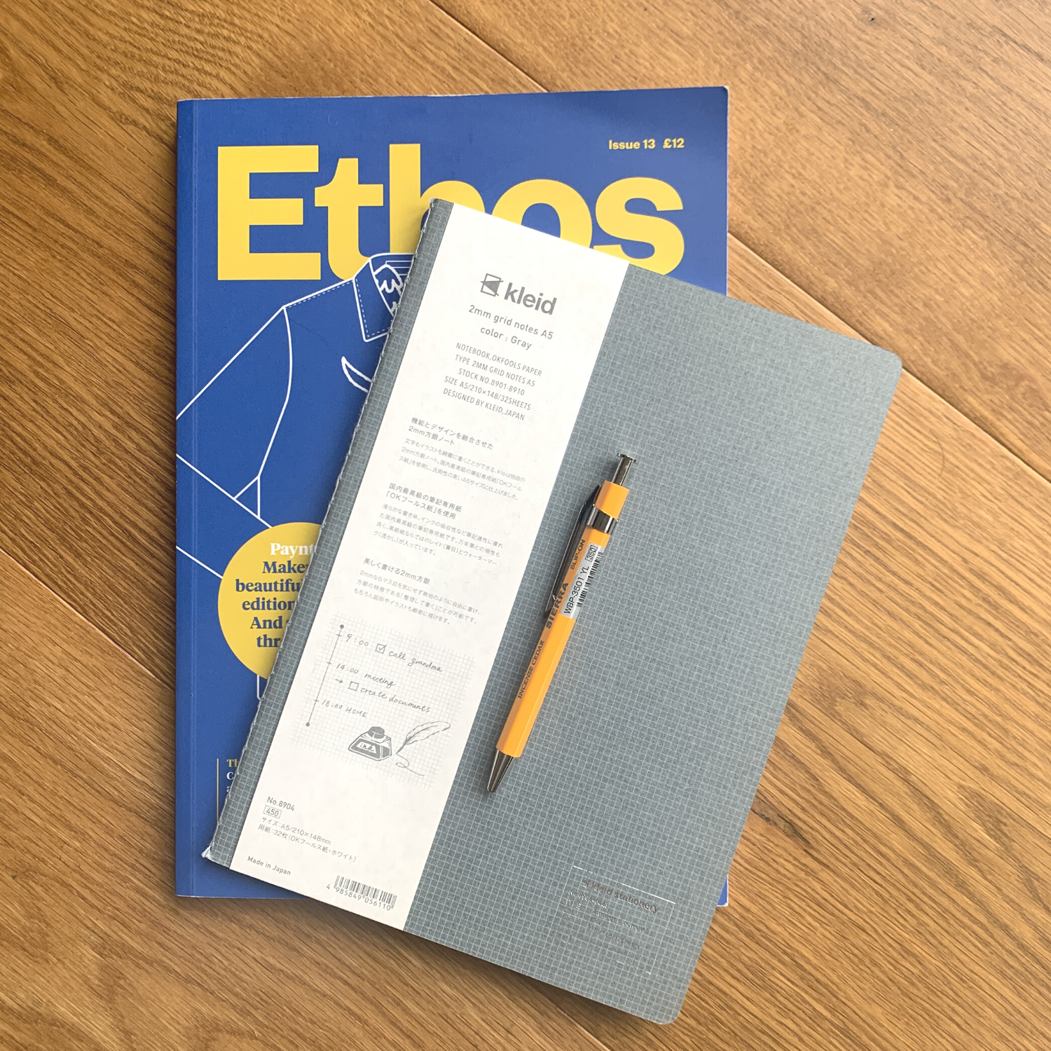 Kleid A5 Grid Notes notebook - Grey