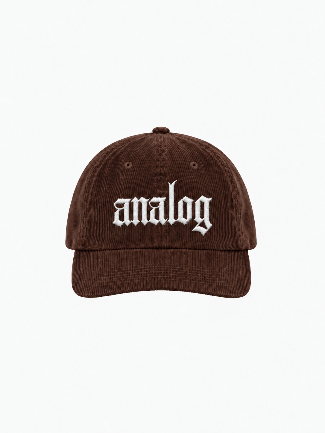 analog brown cord cap