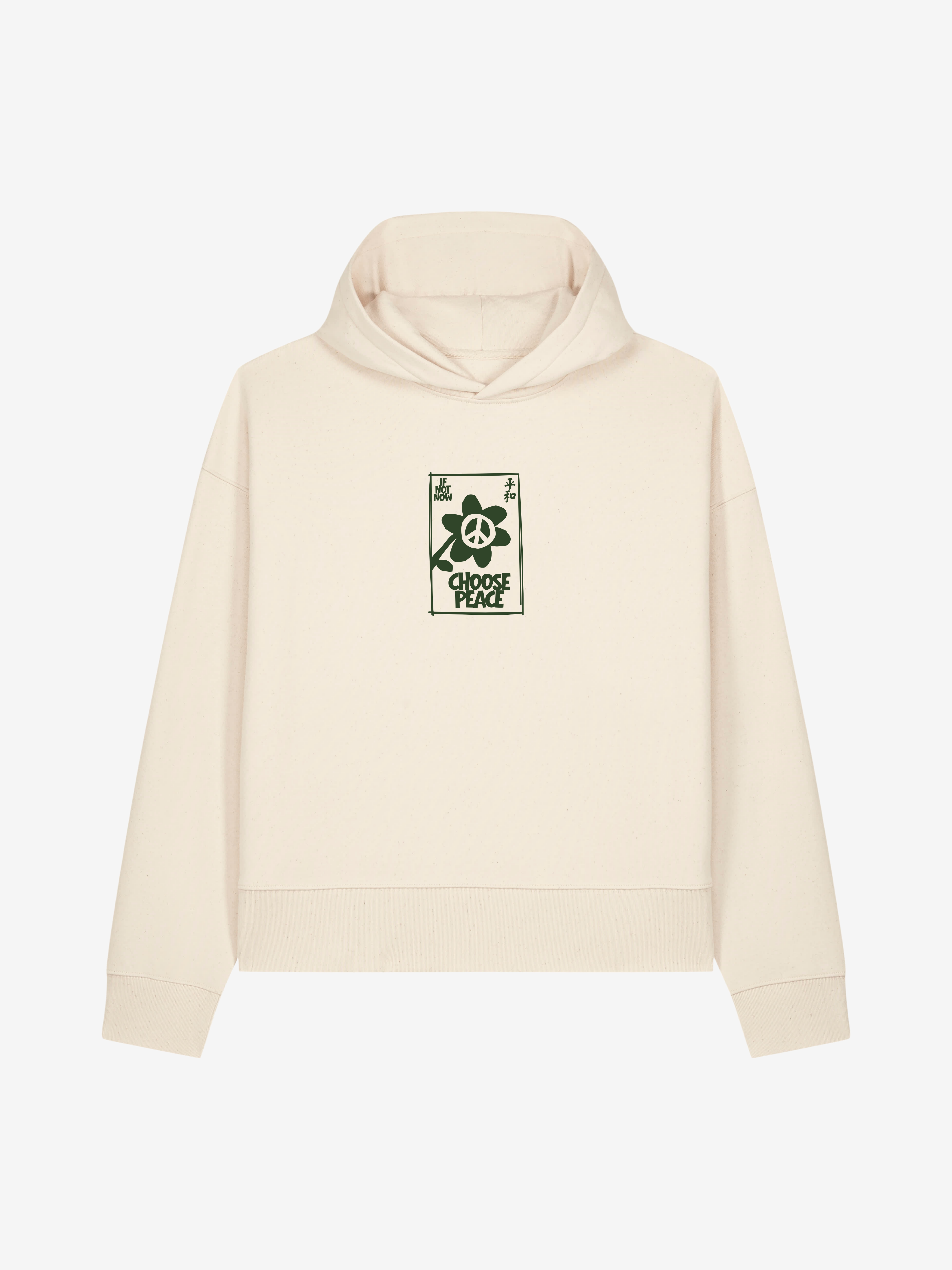 Choose Peace cropped boxy Hoodie