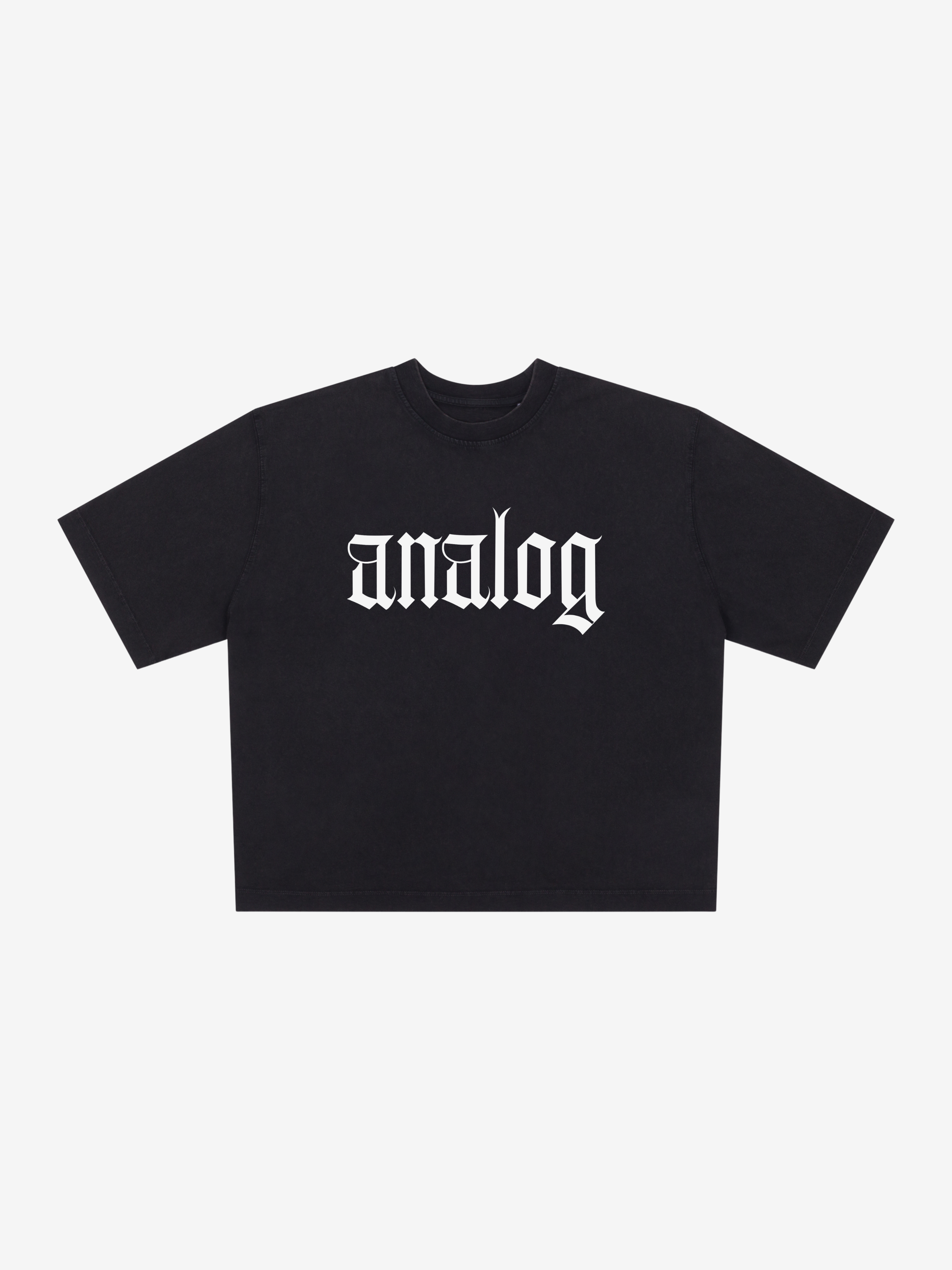 Analog - cropped Boxy T-Shirt / Faded Black
